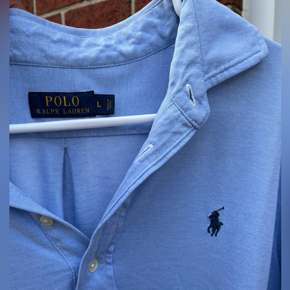 POLO Blue Long Sleeve Polo